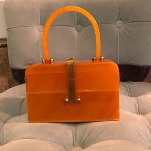 Vintage Amber Lucite Purse
